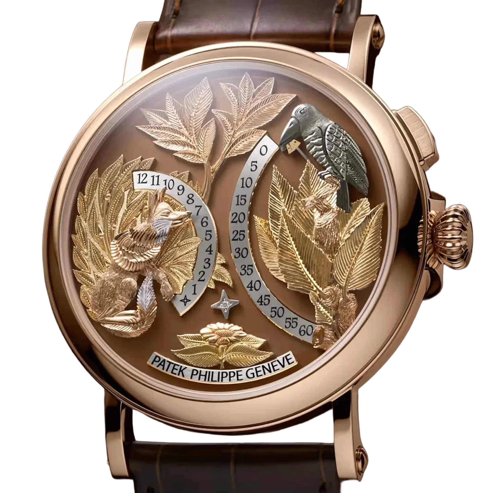 Complications 43mm 5249R-001 Hours And Minutes On Demand Automaton - The Crow and the Fox Rose Gold Matara