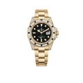 GMT Master II 18k Yellow Gold Diamond Black Sapphire 116758SANR