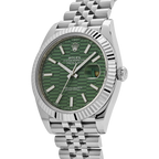 Datejust 41 126334 Stainless Steel Green Motif Dial Jubilee