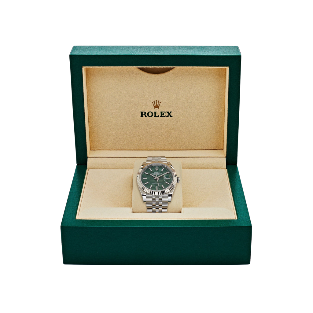Datejust 41 126334 Stainless Steel Green Motif Dial Jubilee