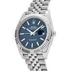 Datejust 41mm 126334 Stainless Steel Fluted Motif Blue Dial Jubilee