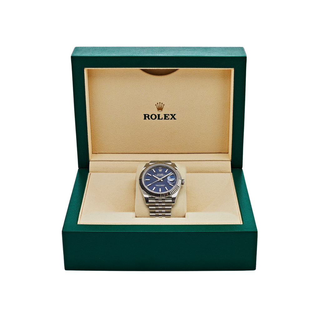 Datejust 41mm 126334 Stainless Steel Fluted Motif Blue Dial Jubilee