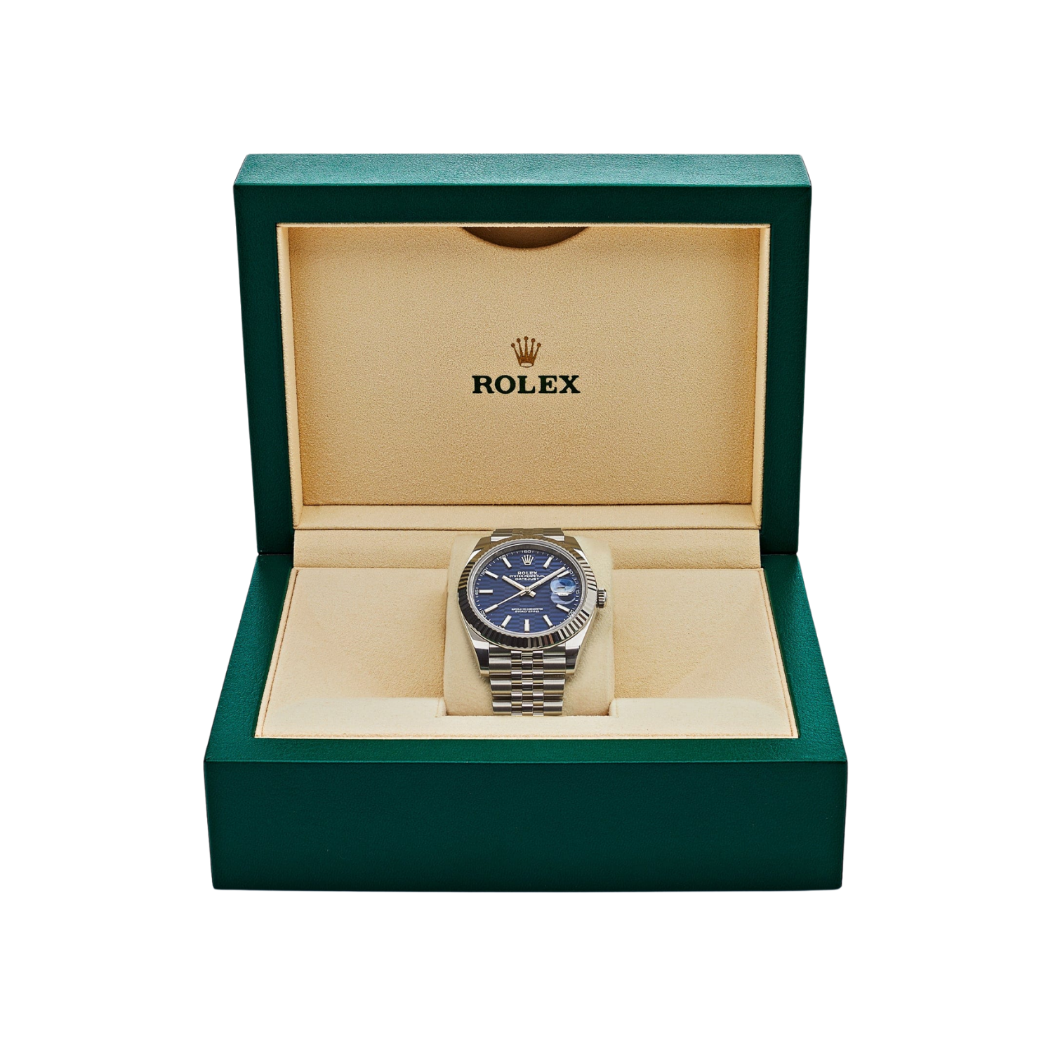 Datejust 41mm 126334 Stainless Steel Fluted Motif Blue Dial Jubilee