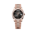 Day-Date 40 228345 Rose Gold Black Dial Diamond Bezel