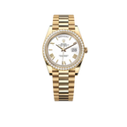 Day-Date 40 228348RBR Yellow Gold Diamond Bezel White Dial