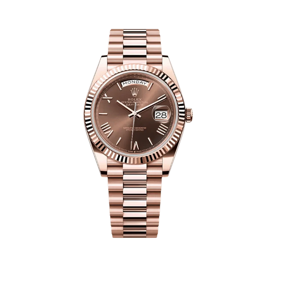Day-Date 40mm 228235 Rose Gold Chocolate Roman Dial (2025)