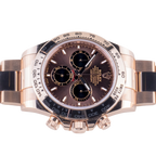 Daytona 40mm Everose Gold Chocolate Dial Mens Watch 126505-0005 New