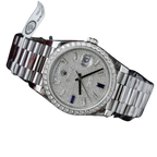 Day-Date 40 President White Gold Diamond Paved Dial with Sapphires 228349RBR