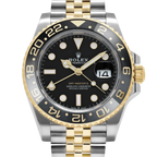 GMT-Master II  40mm Stainless Steel Yellow Gold Black Dial Jubilee 126713GRNR-0001