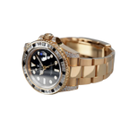 GMT Master II 18k Yellow Gold Diamond Black Sapphire 116758SANR