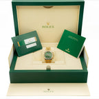 Daytona 40mm Green Dial 18K Yellow Gold Baguette Diamond Bezel Watch 116568BR (Super Clone)