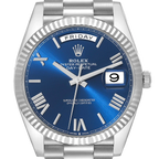 President Day-Date 40mm Blue Dial Platinum Mens Watch 228236