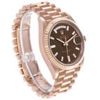 President Day-Date 40mm Rose Gold Chocolate Diamond Watch 228235