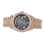 Day-Date 40 228345 Rose Gold Black Dial Diamond Bezel
