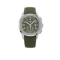 Aquanaut 42mm 5968G-010 Chronograph White Gold Khaki Green Dial