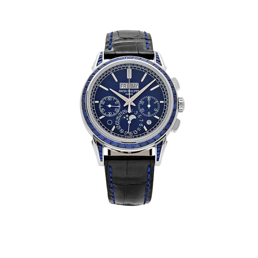 Grand Complications 41mm 5271/11P-010 Perpetual Calendar Chronograph Platinum Baguette Sapphires