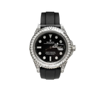 Yacht-Master 42mm White Gold and Diamond-Set / Black / Oysterflex