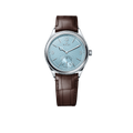 Perpetual 1908 39mm White Gold Platinum Ice Blue Dial Brown Alligator Leather Strap m52506-0002