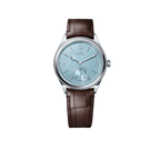 Perpetual 1908 39mm White Gold Platinum Ice Blue Dial Brown Alligator Leather Strap m52506-0002
