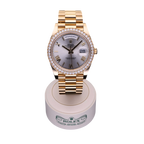 Day-Date 40 mm Yellow Gold Diamond Bezel Silver Dial M228348rbr-0007