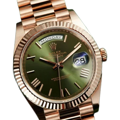 Day-Date Oyster Everose gold 40mm Green Olive 228235