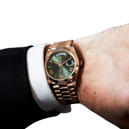 Day-Date Oyster Everose gold 40mm Green Olive 228235