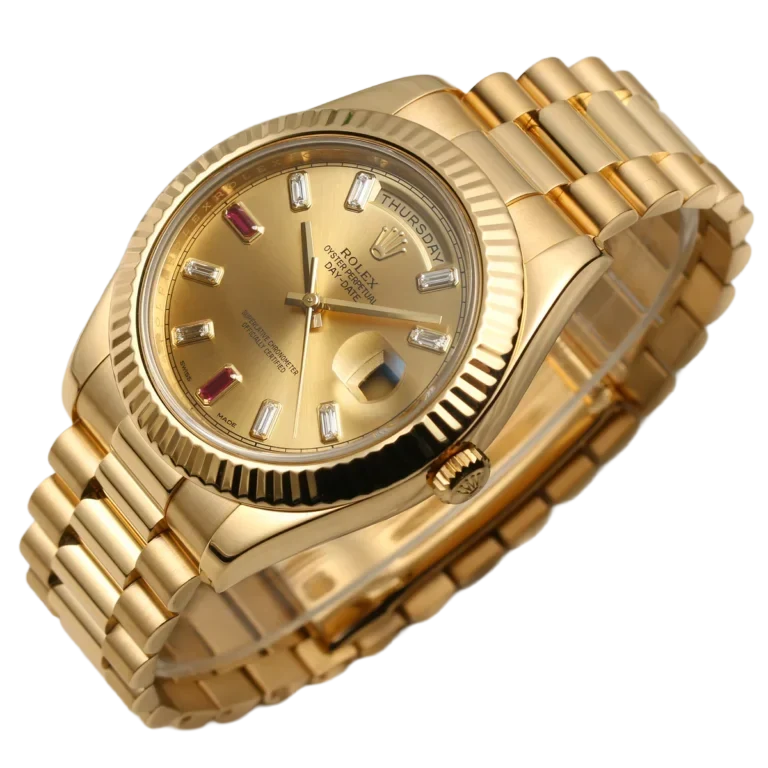 President Day-Date II 41mm 218238 18k Yellow Gold & Ruby Dial