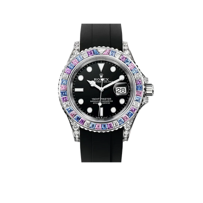 Yacht-Master Cotton Candy 40mm White Gold Black Dial Oysterflex 126679SABR