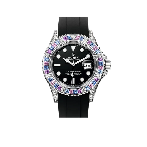 Yacht-Master Cotton Candy 40mm White Gold Black Dial Oysterflex 126679SABR