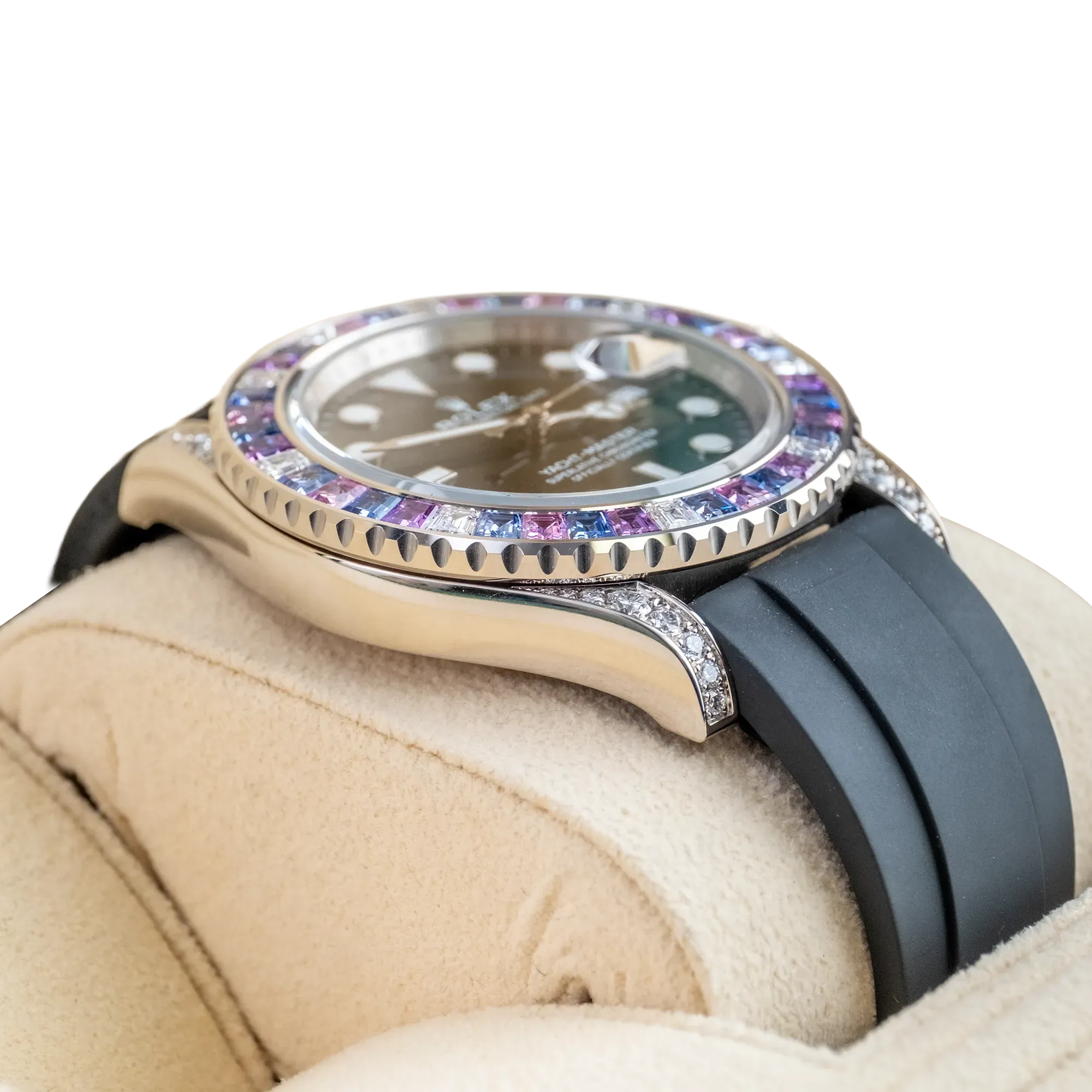 Yacht-Master Cotton Candy 40mm White Gold Black Dial Oysterflex 126679SABR