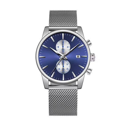 Ice Blue Dial Platinum Mens Watch