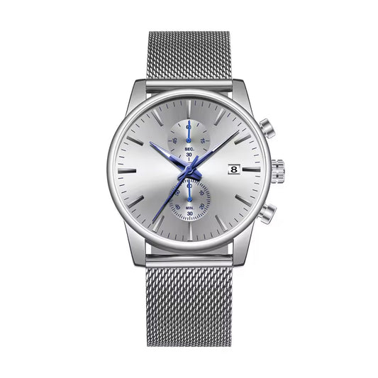 Yellow Gold Diamond Bezel Silver Dial