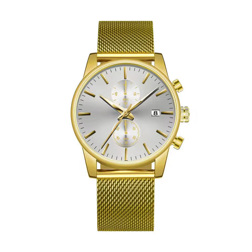 Yellow Gold Diamond Mens Watch