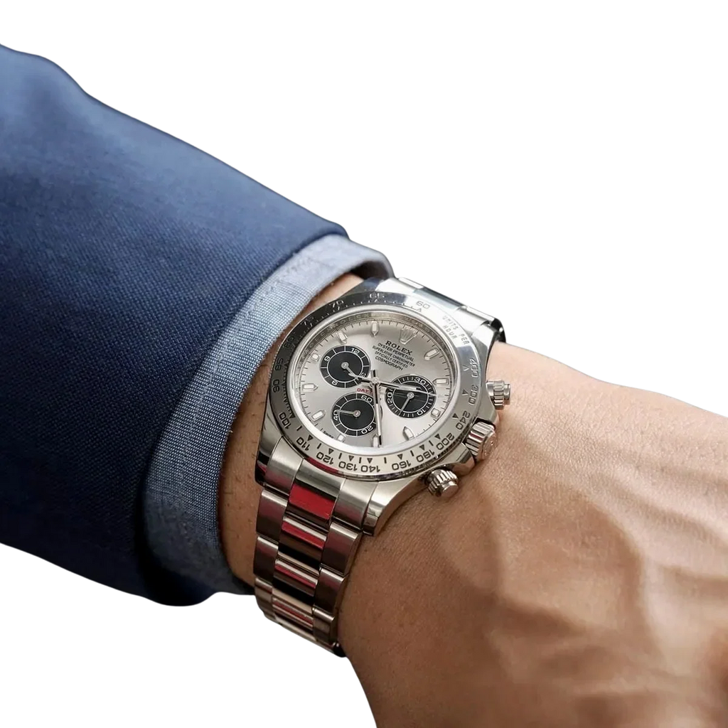 Daytona 40 mm White Gold Silver Dial Mens Watch M126509-0003