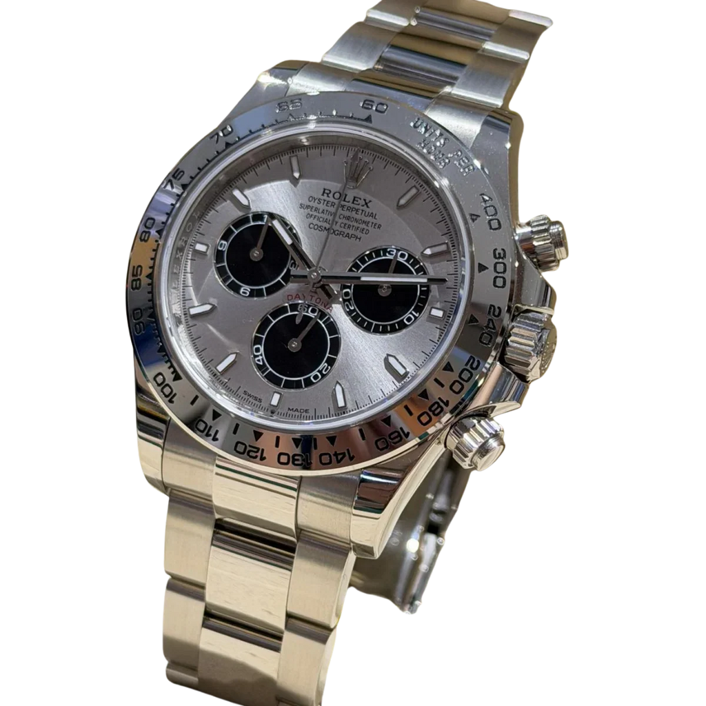 Daytona 40 mm White Gold Silver Dial Mens Watch M126509-0003
