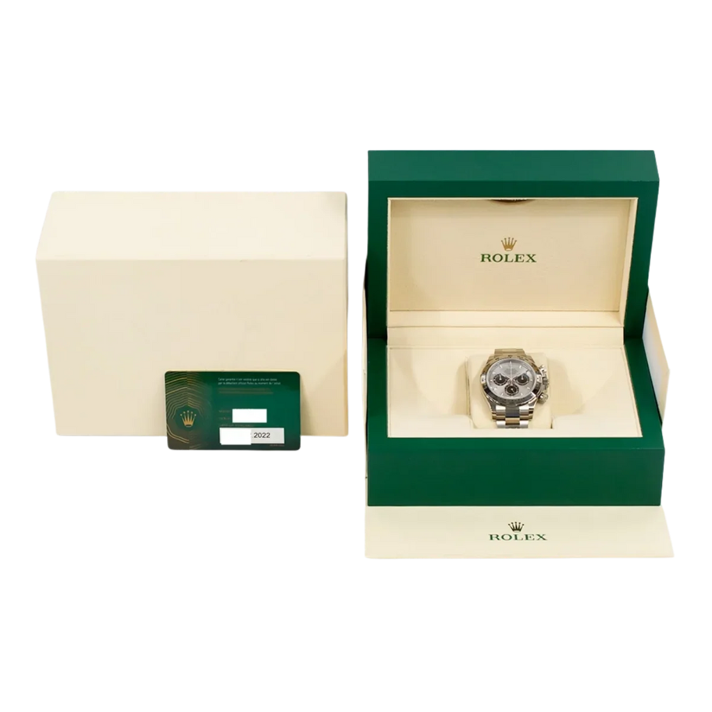Daytona 40 mm White Gold Silver Dial Mens Watch M126509-0003