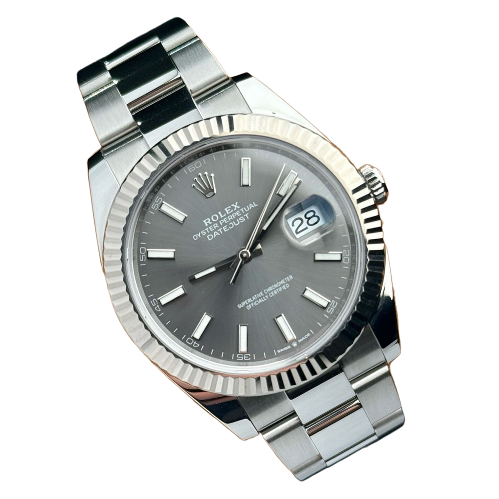 Datejust 41 mm Stainless Steel Slate Dial Oyster M126334-0013 New