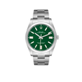 Oyster Perpetual 41mm Green Dial Steel Mens Watch 124300