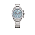 Daytona 126576TBR Platinum Ice Blue Diamond Dial Diamond Bezel