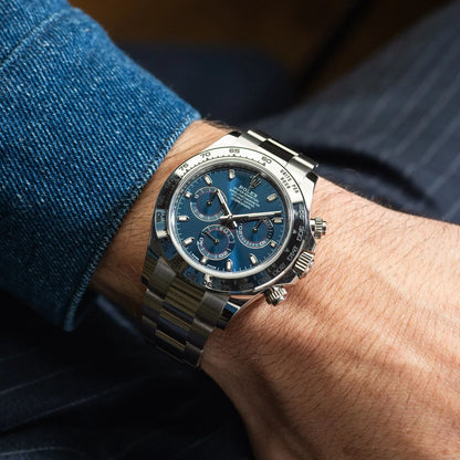 Daytona Blue Dial 40mmWhite Gold Chronograph Mens Watch 126509