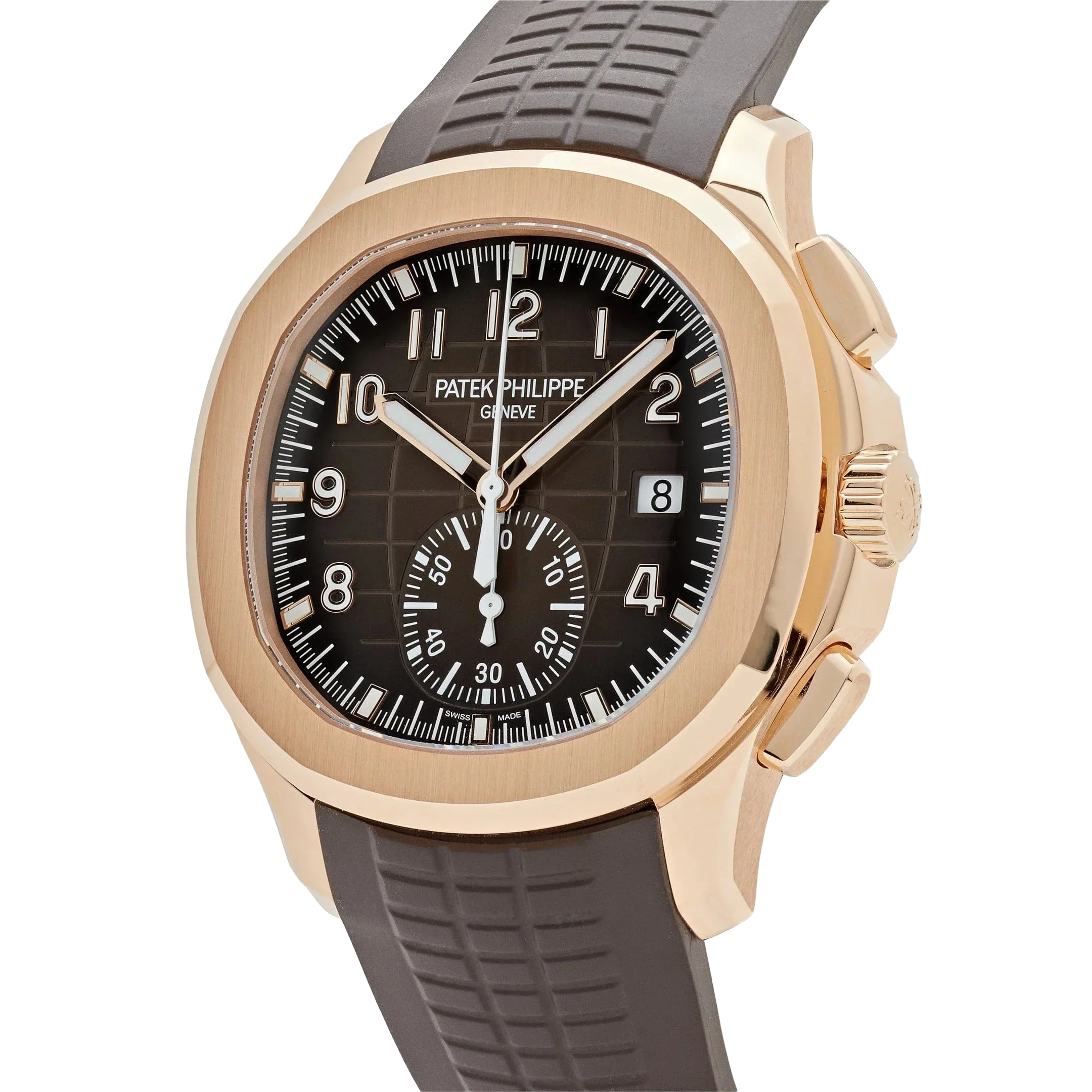 Aquanaut 42mm 5968R-001 Chronograph Rose Gold Brown Dial