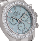 Daytona 126576TBR Platinum Ice Blue Diamond Dial Diamond Bezel