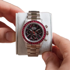 Daytona 126599TRU White Gold Diamond Black Dial Ruby Bezel