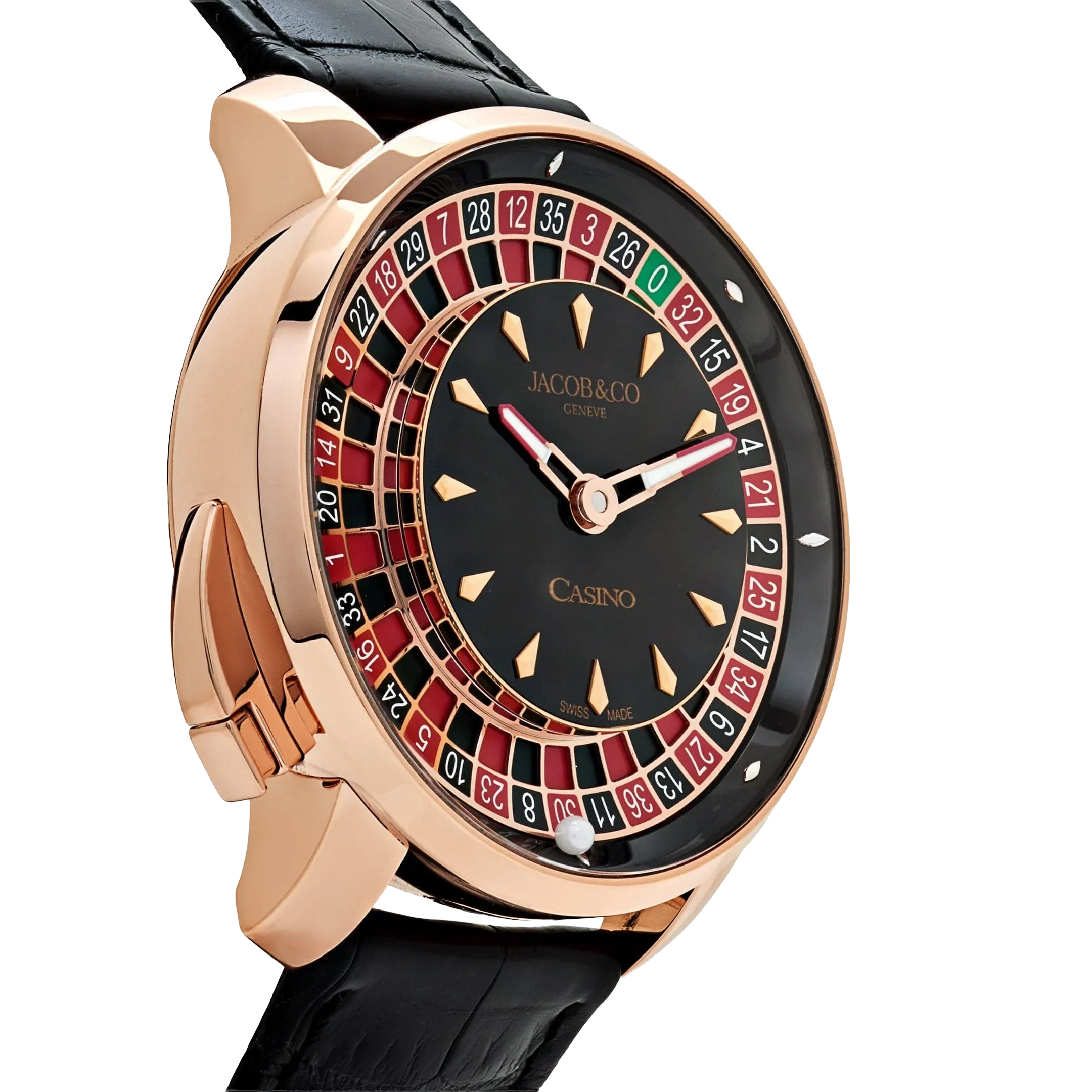 The Casino Tourbillon 44mm CA100.40.AA.AA.ABALA Rose Gold Black Onyx Dial Limited Edition