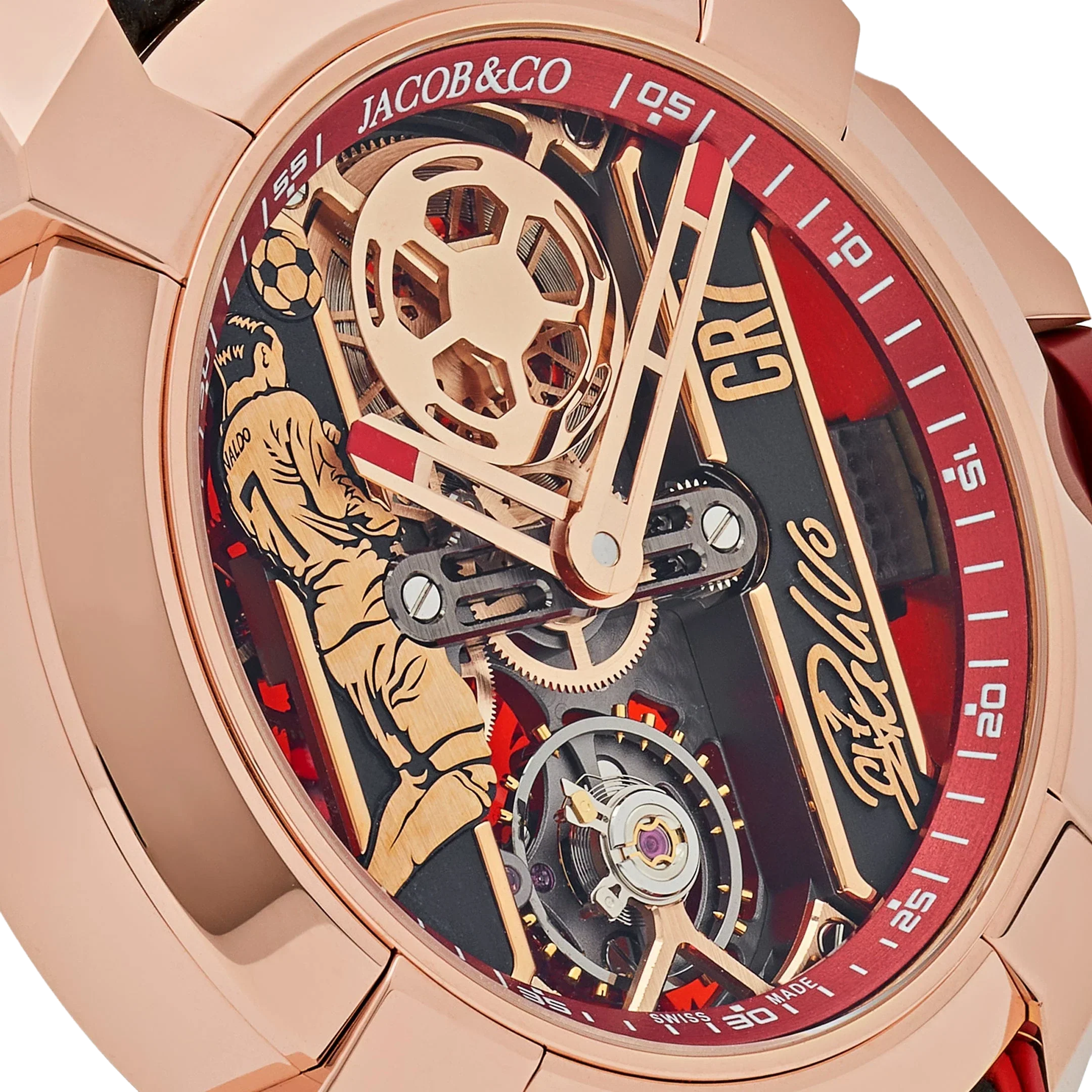 V2 CR7 Epic X Collection 44mm EX120.43.AE.AA.A Flight of CR7 Rose Gold Limited Edition