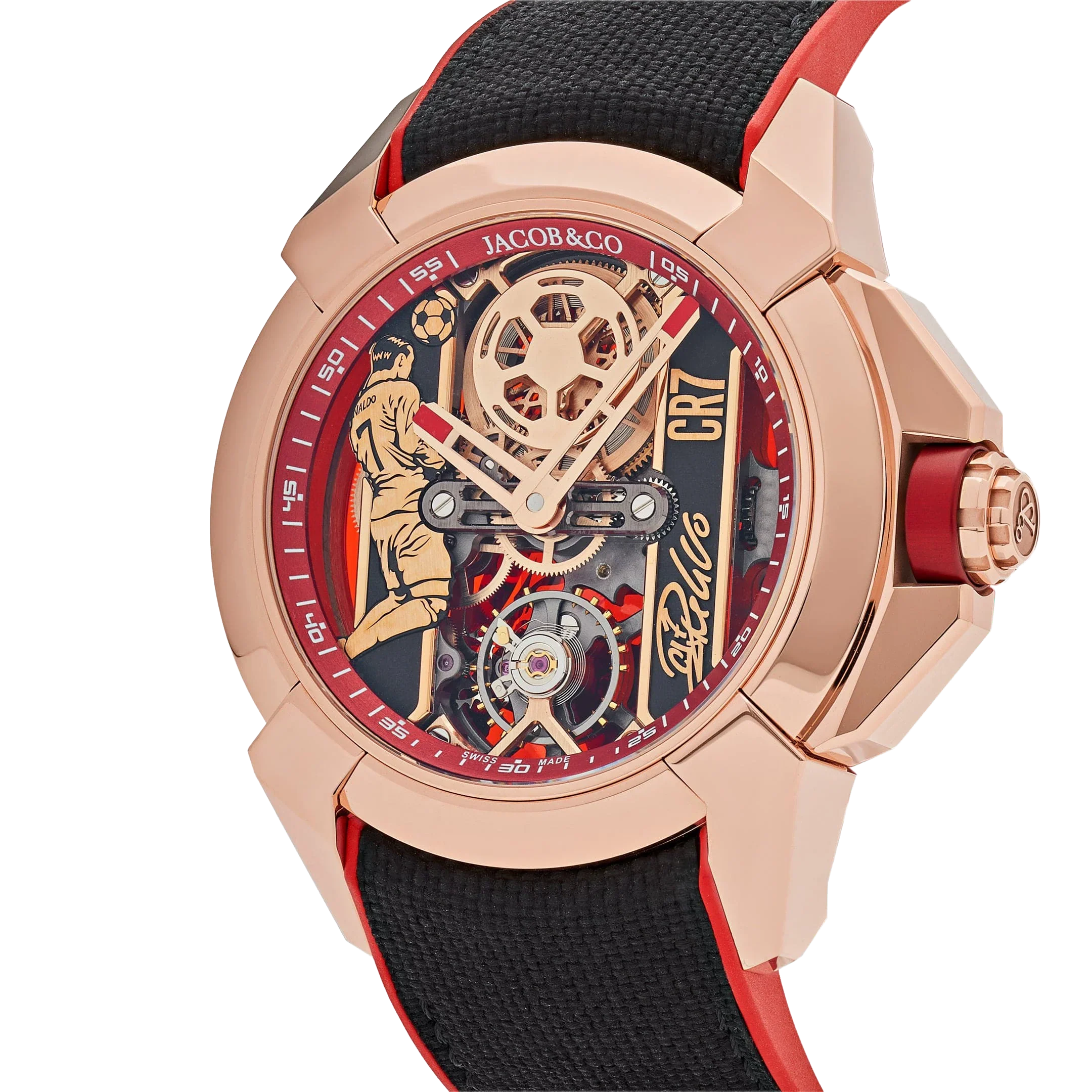 V2 CR7 Epic X Collection 44mm EX120.43.AE.AA.A Flight of CR7 Rose Gold Limited Edition