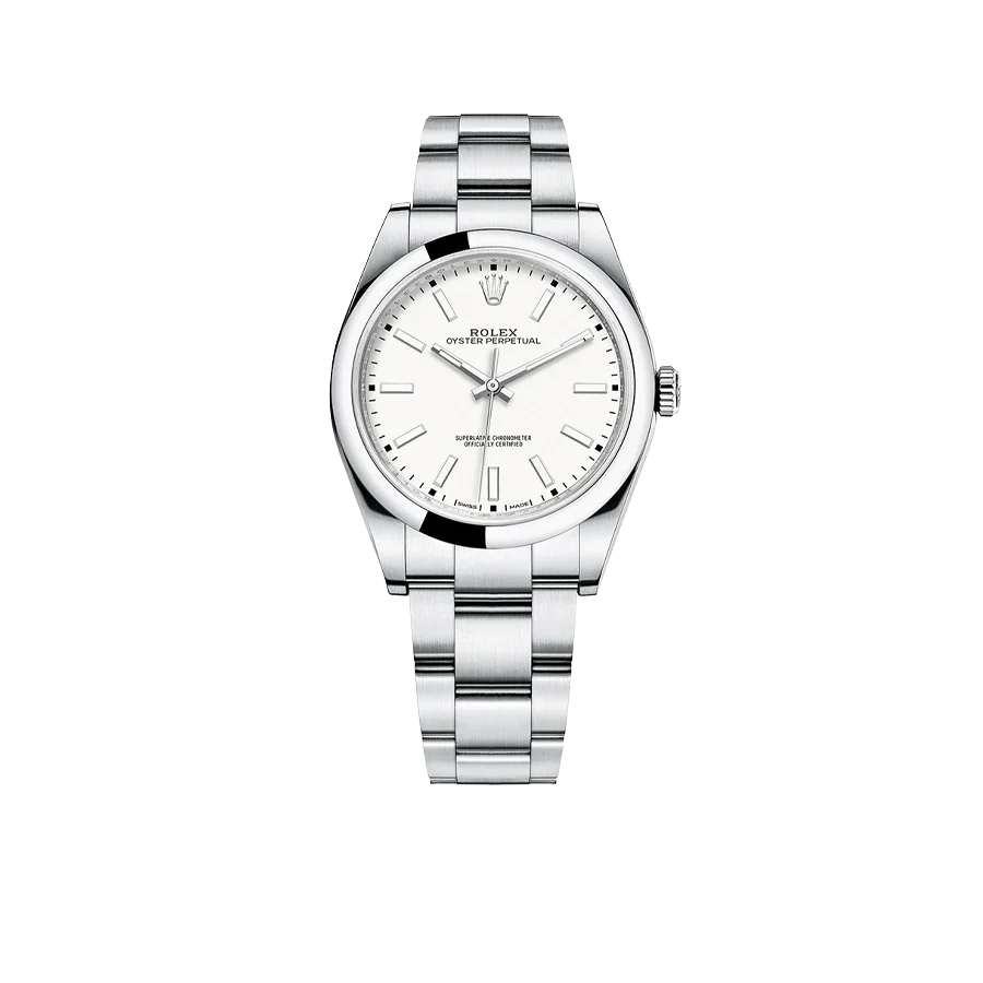 Oyster Perpetual 39mm Stainless Steel WhiteDial Men Watch 114300-0004 New 2025