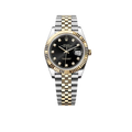 Datejust 41mm Stainless Steel Yellow Gold Black Diamond Dial Jubilee 126333-006