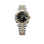 Datejust 41mm Stainless Steel Yellow Gold Black Diamond Dial Jubilee 126333-006