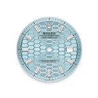 Land-Dweller Oyster 40mm Platinum & Diamonds Ice Blue Honeycomb Motif Dial M127386TBR-0001